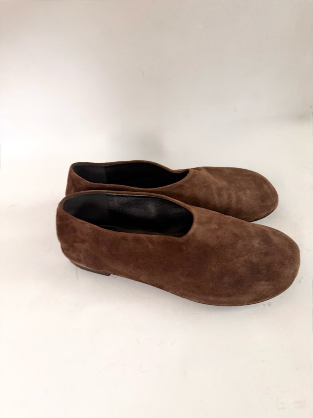 Proenza Schouler Glove Suede Ballerina Ballet Flats Chocolate Brown Size 36 - Picture 9 of 13